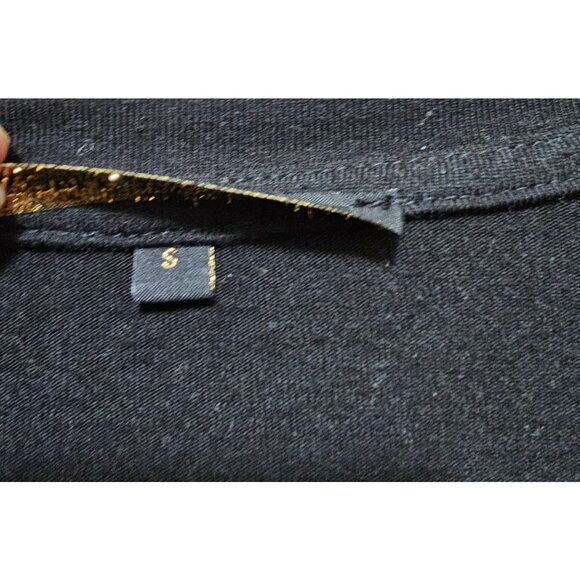 Kobi Halperin Black Embellished Top With Ruffle Sleeves & Pearl Accents S - Picture 4 of 9